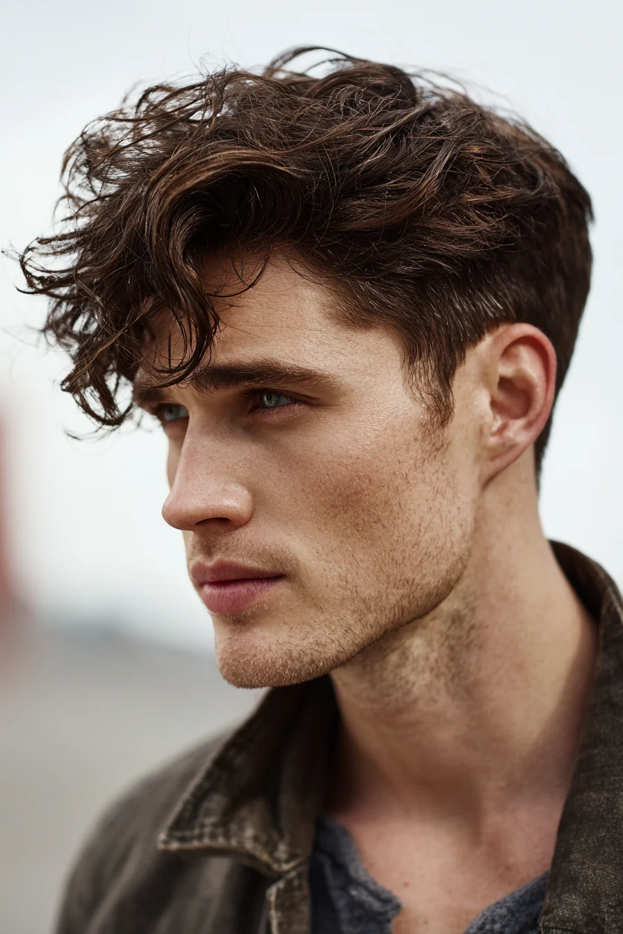 Textured Wavy Top with Low Taper