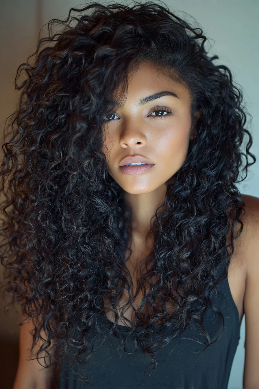 Voluminous Defined Curls — Long Natural Curly Hair (3B–3C)