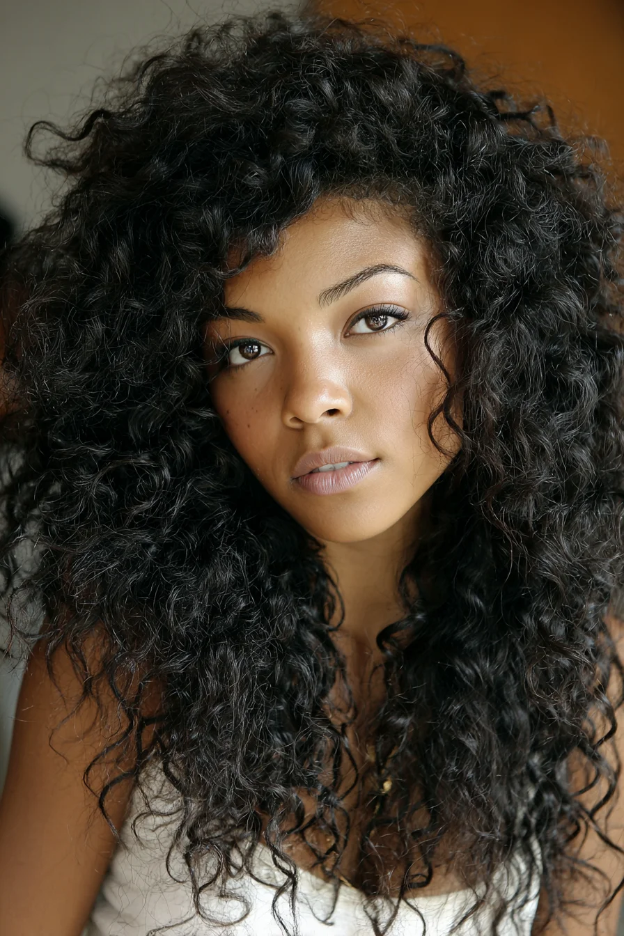 Voluminous Layered Natural Curls — Salon Cut & Diffuse Styling