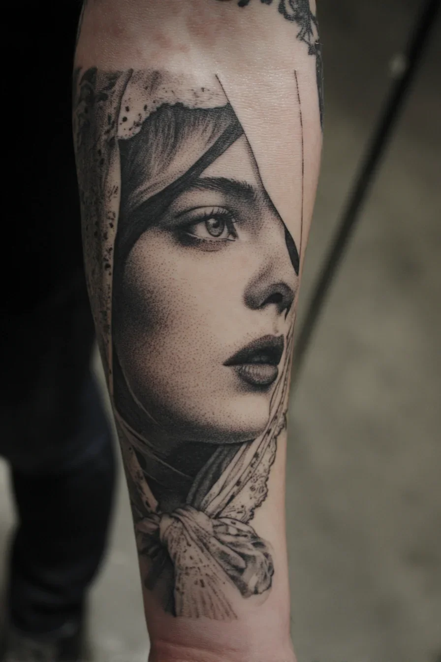 A Face Half-Hidden in Shadow