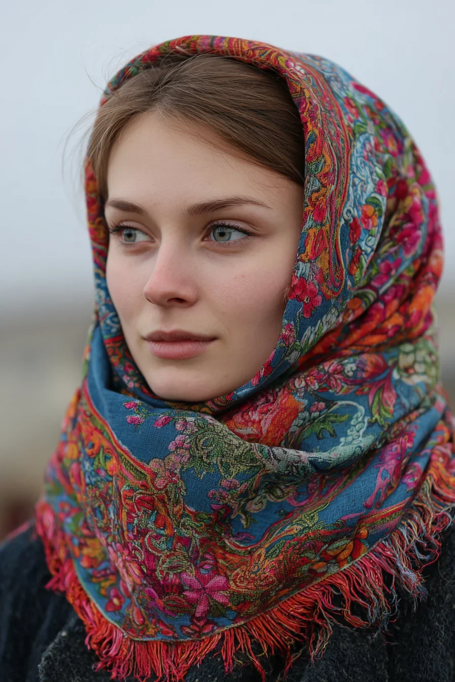 A Folk Shawl in the Cold