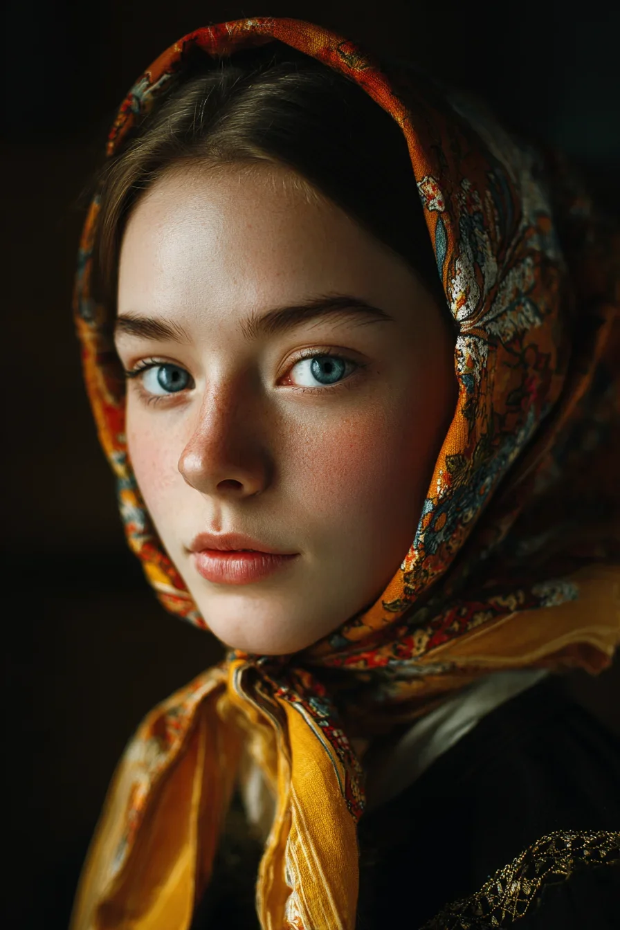 A Portrait in Warm Amber Light