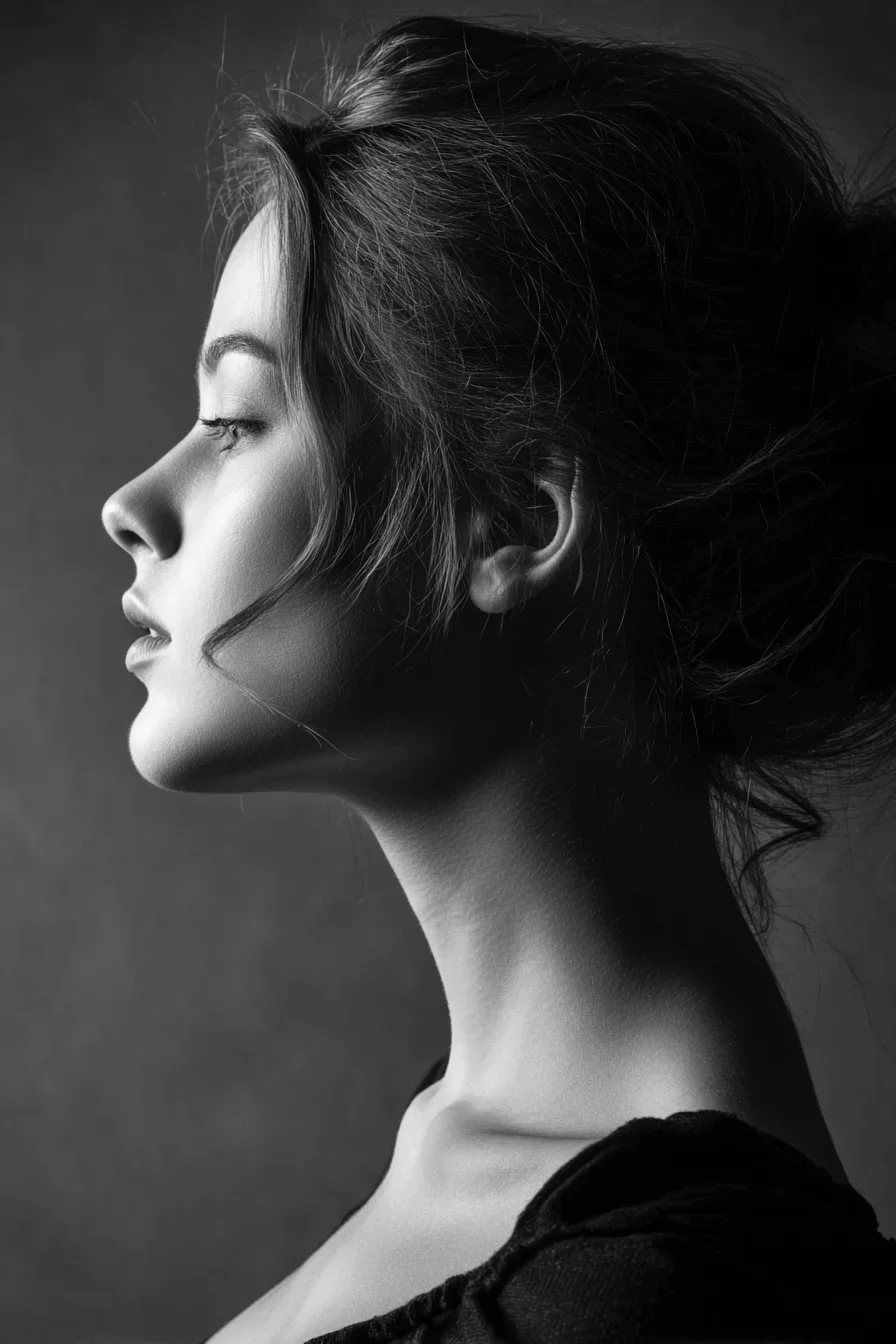 A Profile Caught in Still Light