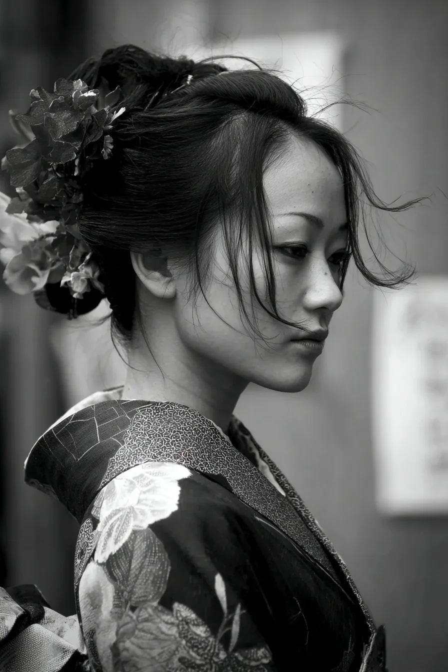 A Quiet Moment in Traditional Dress