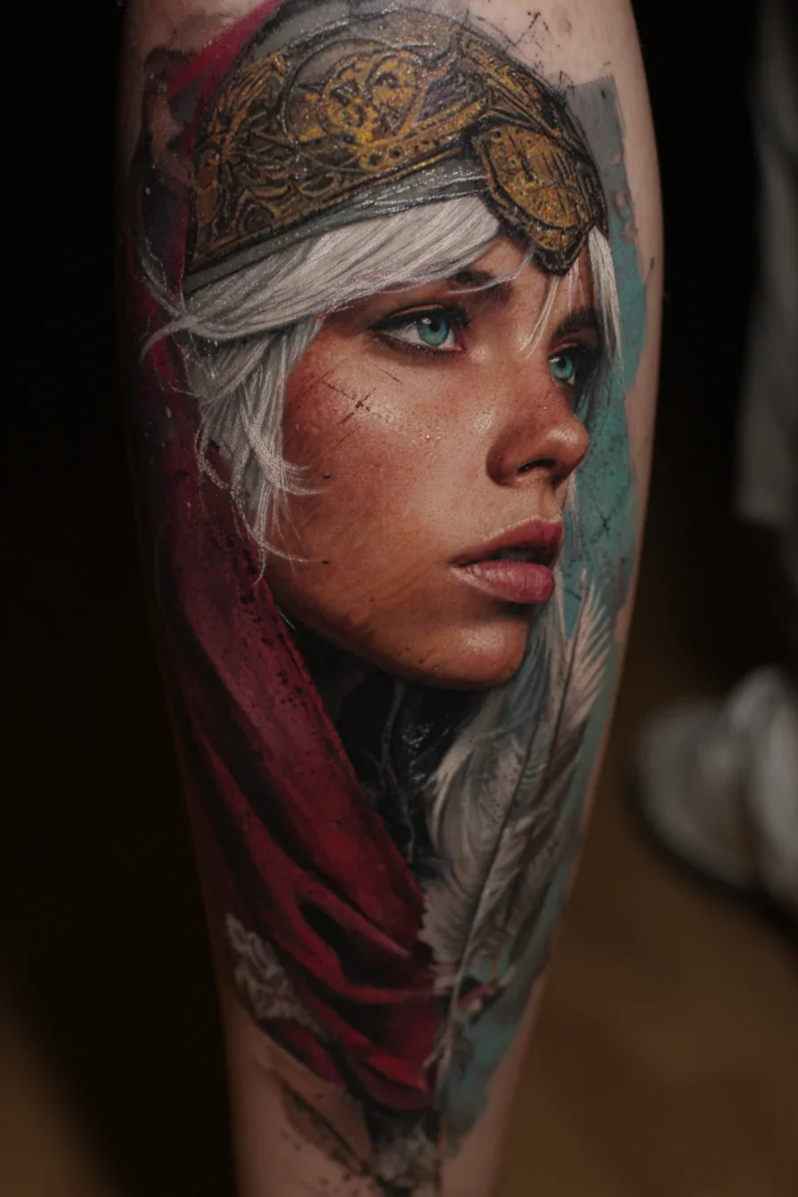 A Warrior Portrait in Ink