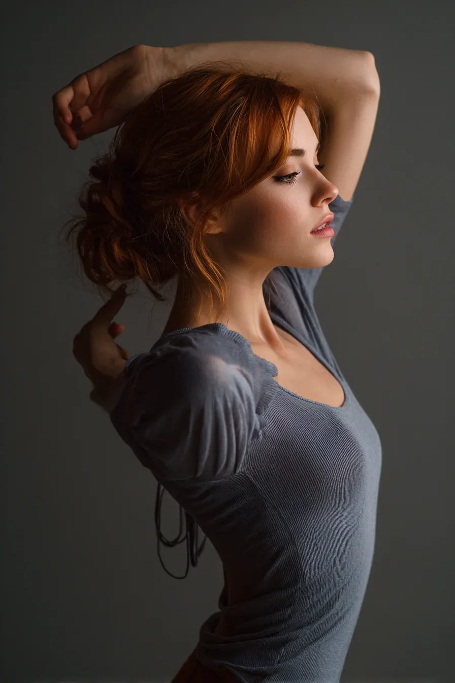 Arms Raised, Eyes Closed