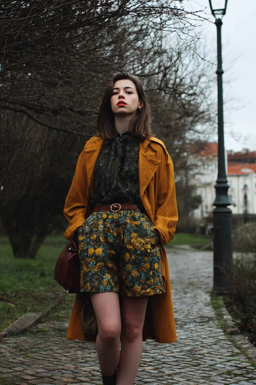 Autumn Florals on Cobblestone