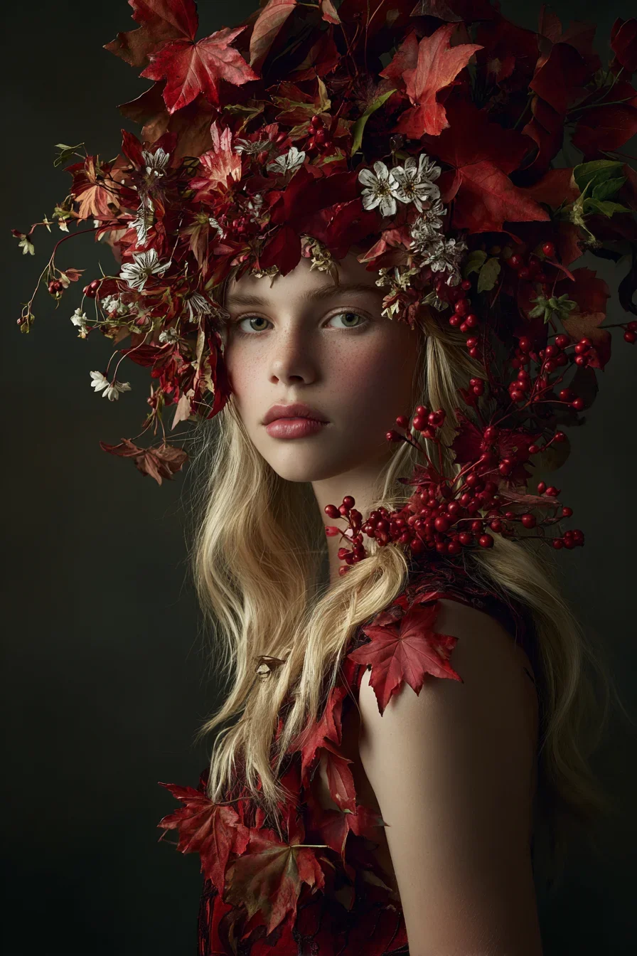 Autumns Daughter in Red