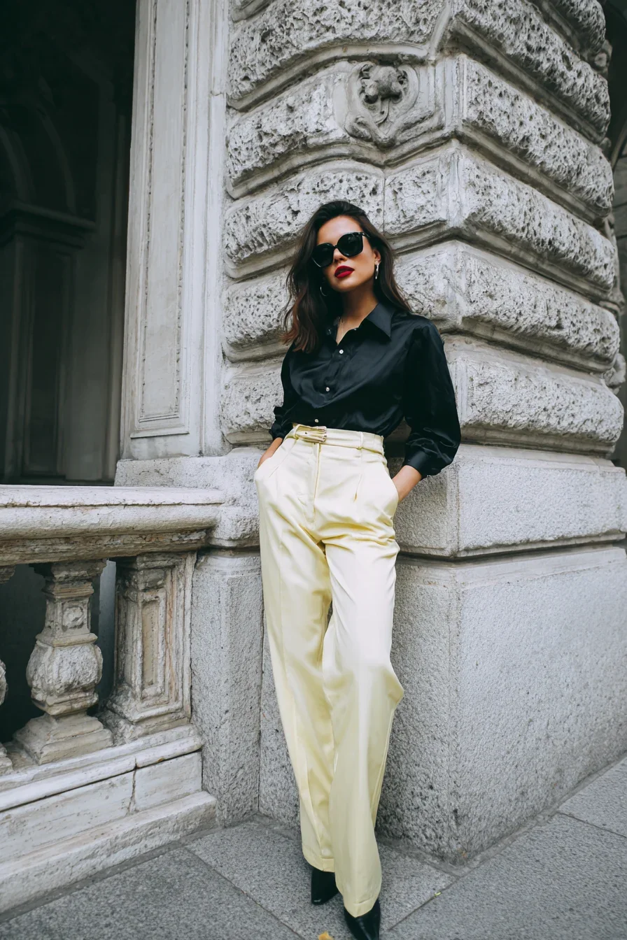 Black Silk and Butter Yellow