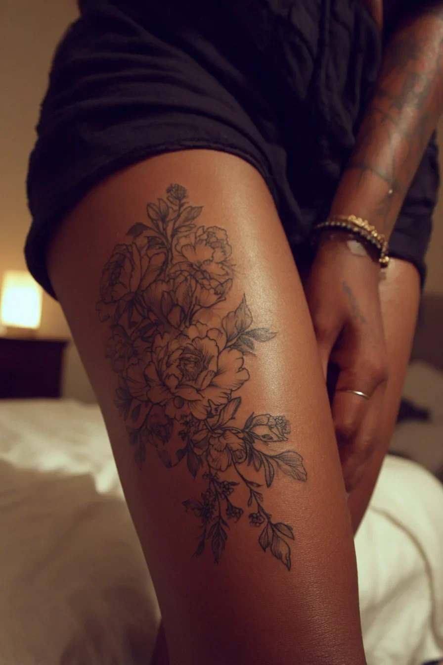 Botanical Ink on Warm Skin