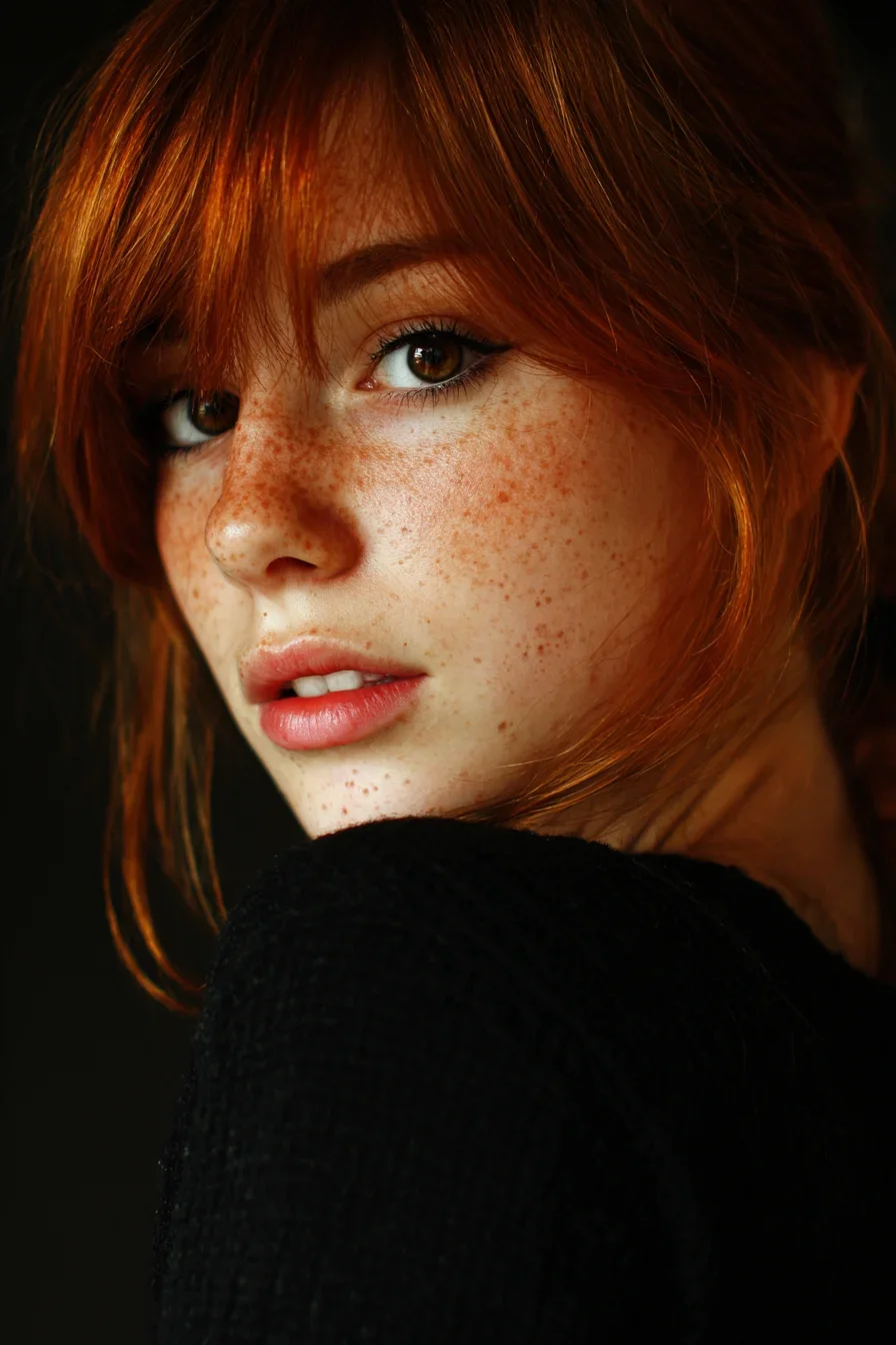 Copper Hair Against the Dark