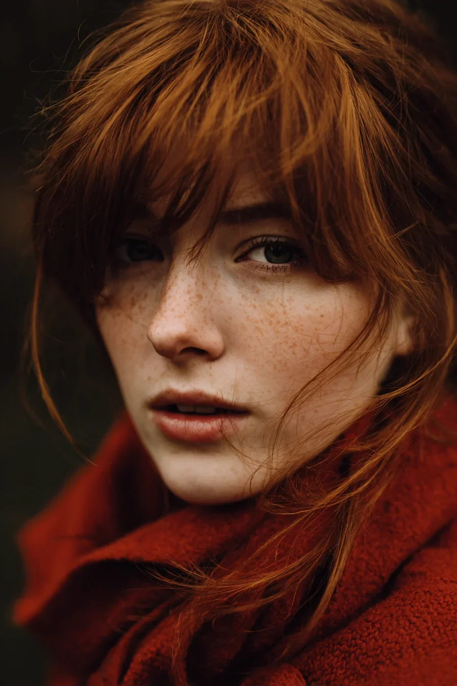Copper Hair and Cool Gaze