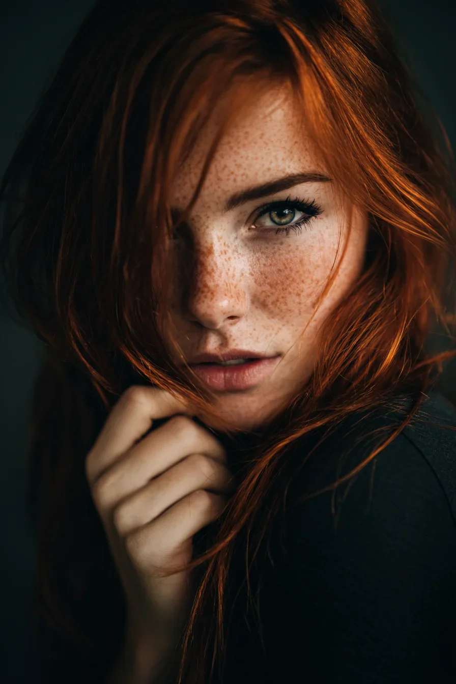Copper Hair and Green Eyes