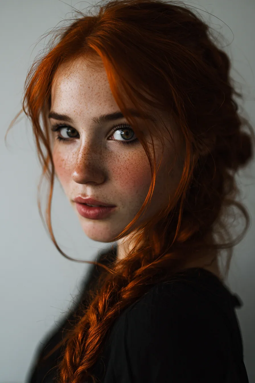 Copper Hair, Quiet Gaze