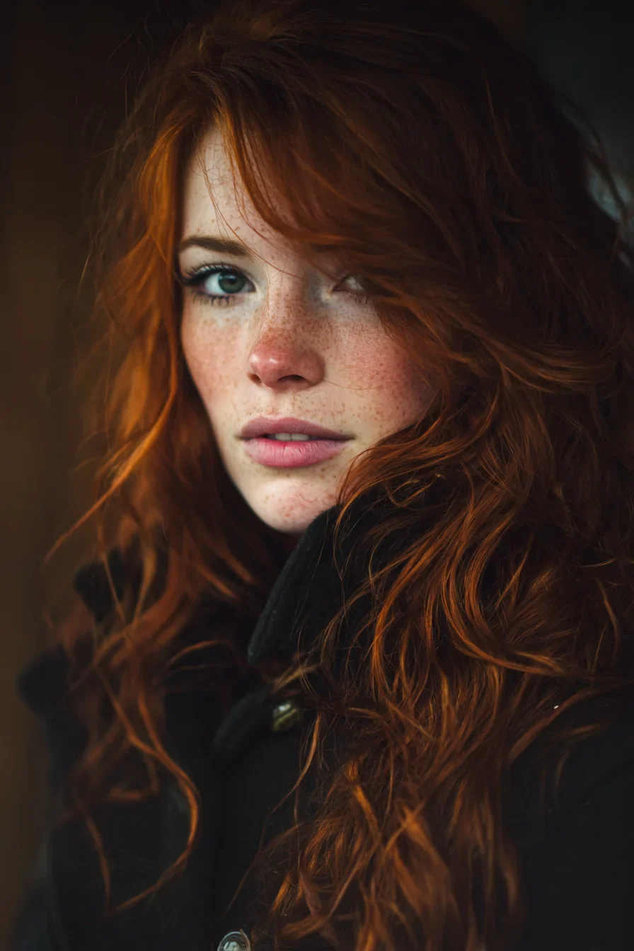 Copper Waves and Freckled Skin