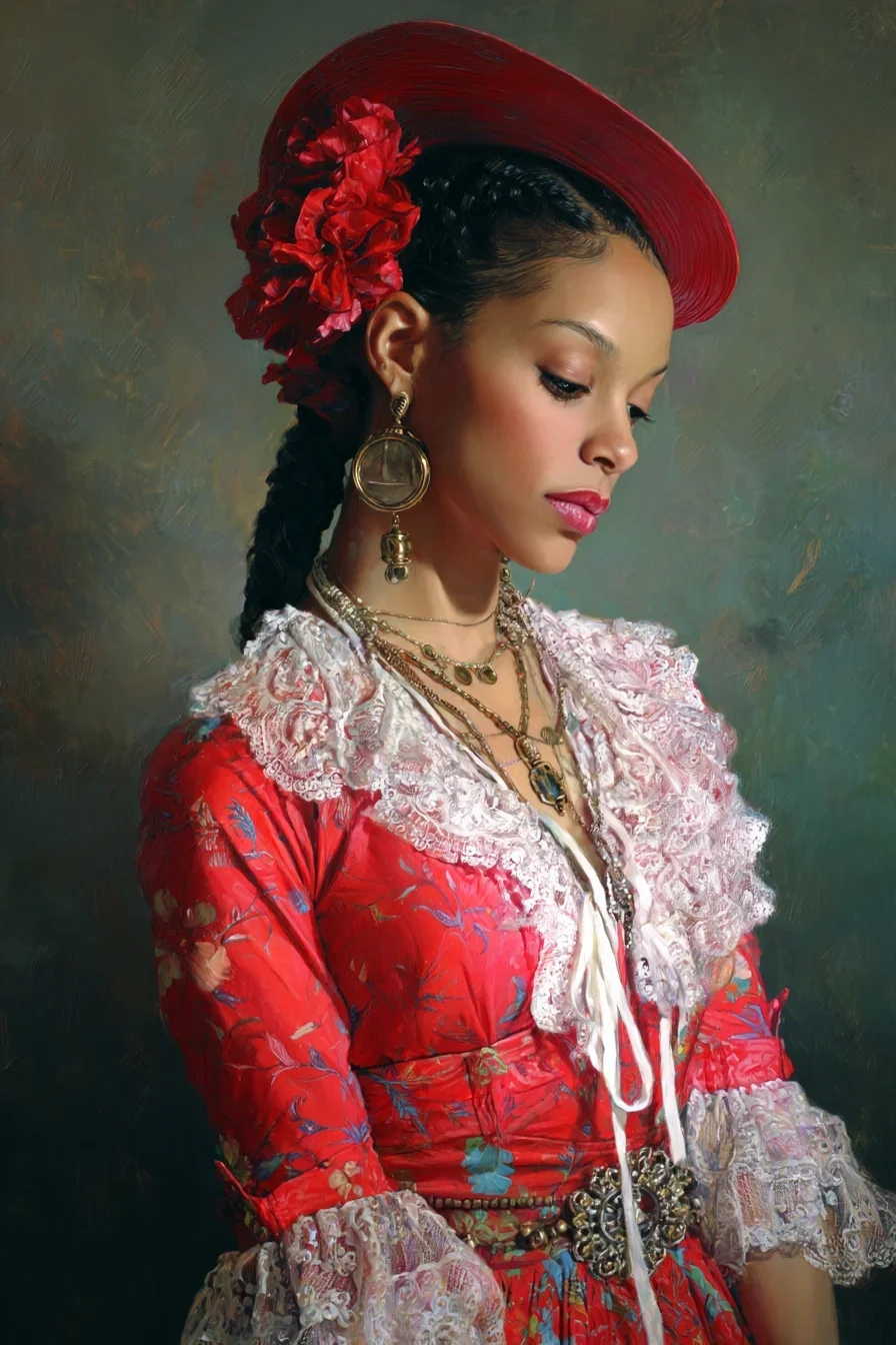 Crimson and Lace in Old San Juan