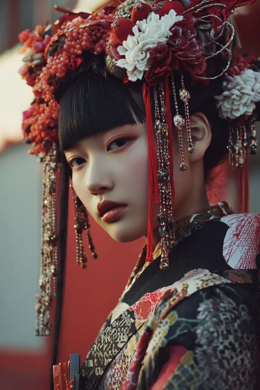 Crimson Ceremony in Full Bloom