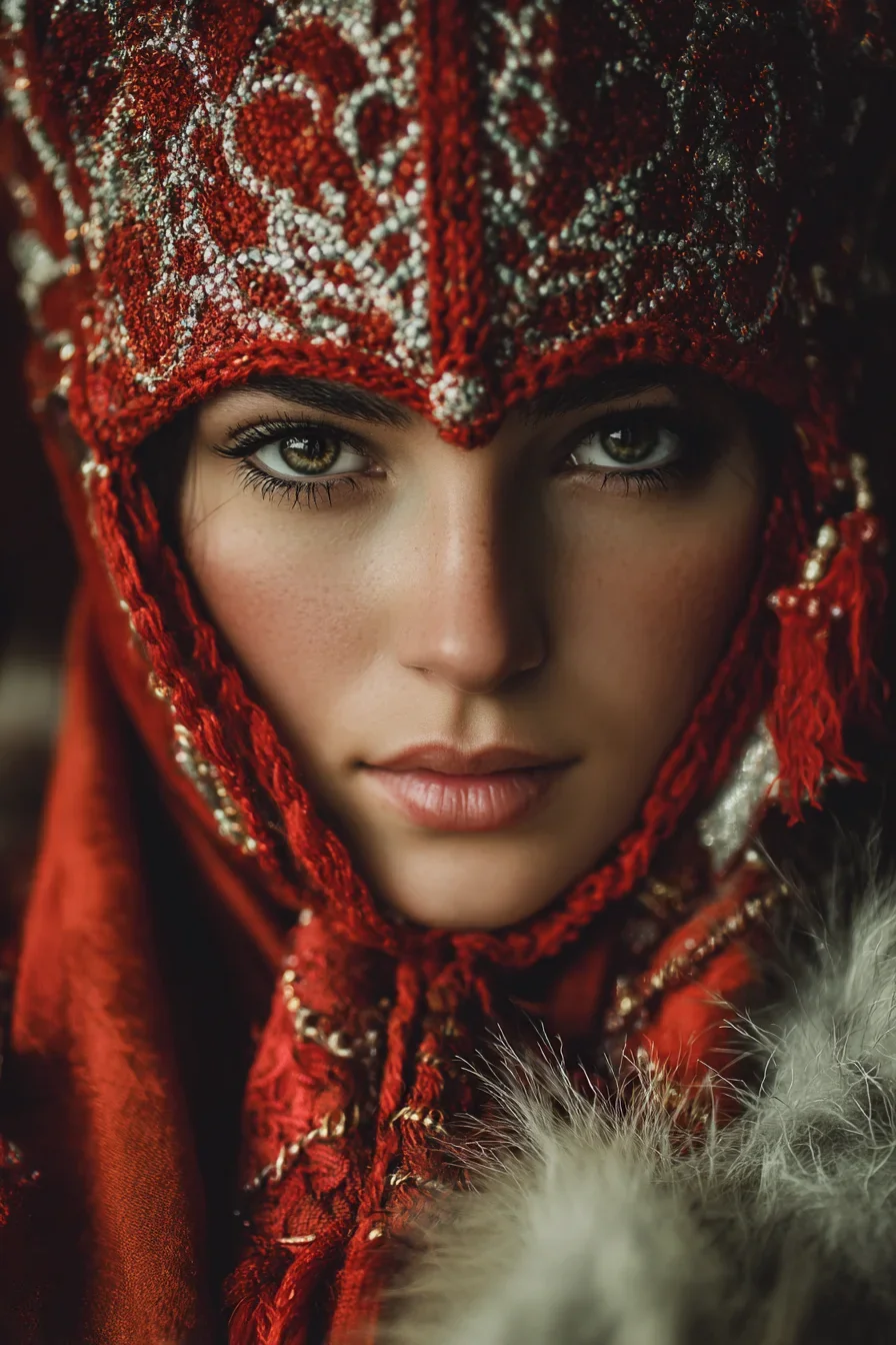 Crimson Kokoshnik, Piercing Gaze