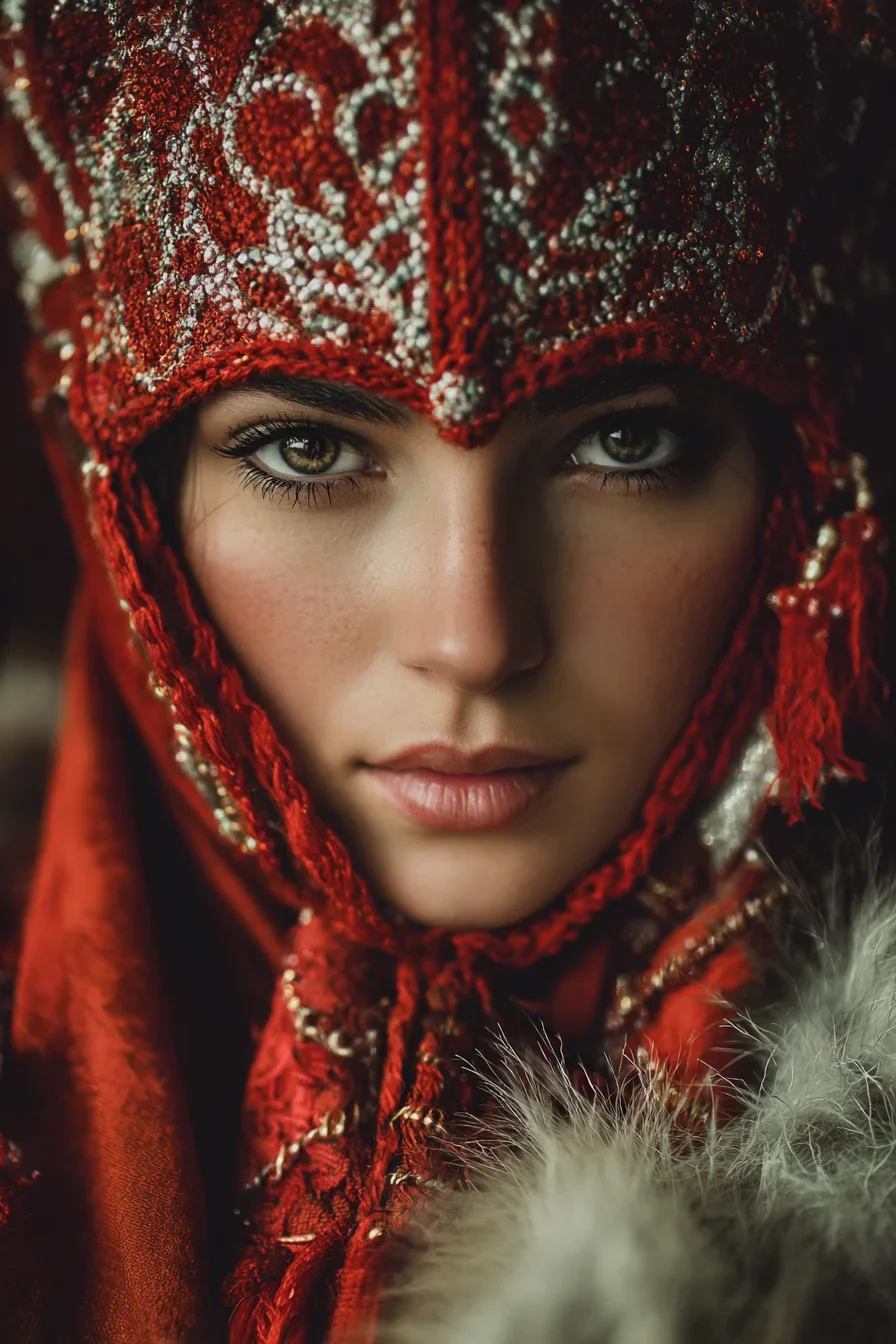 Crimson Kokoshnik, Unwavering Gaze