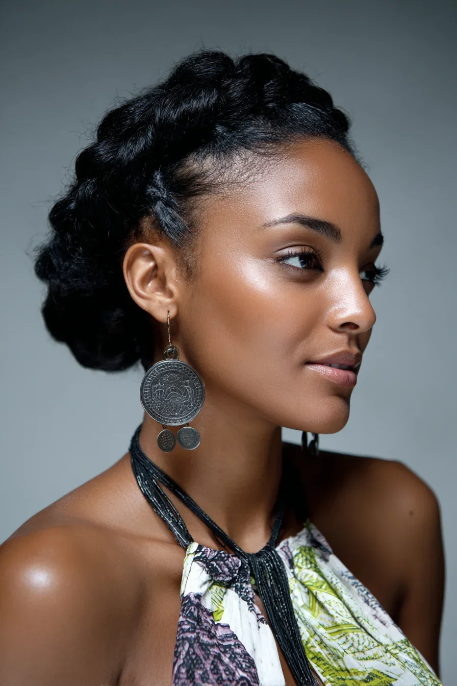 Crown Braids With a Modern Edge