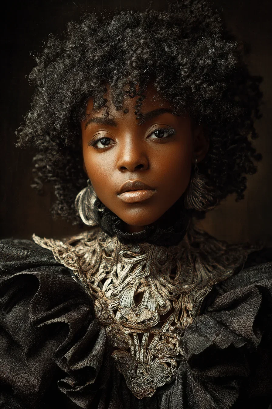 Dark Gold and Natural Curls