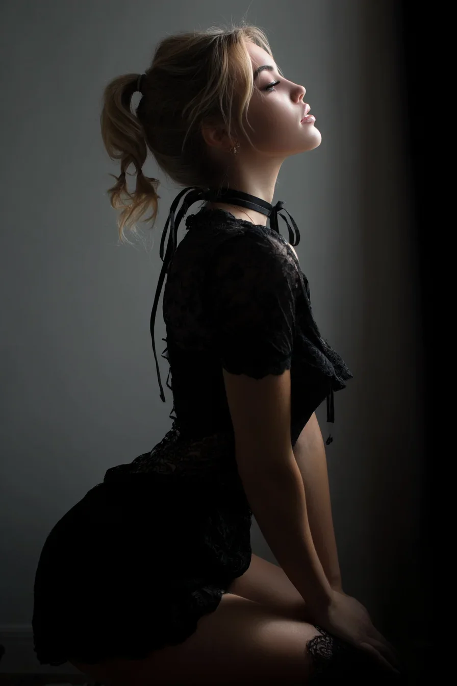 Dark Lace and Upward Gaze