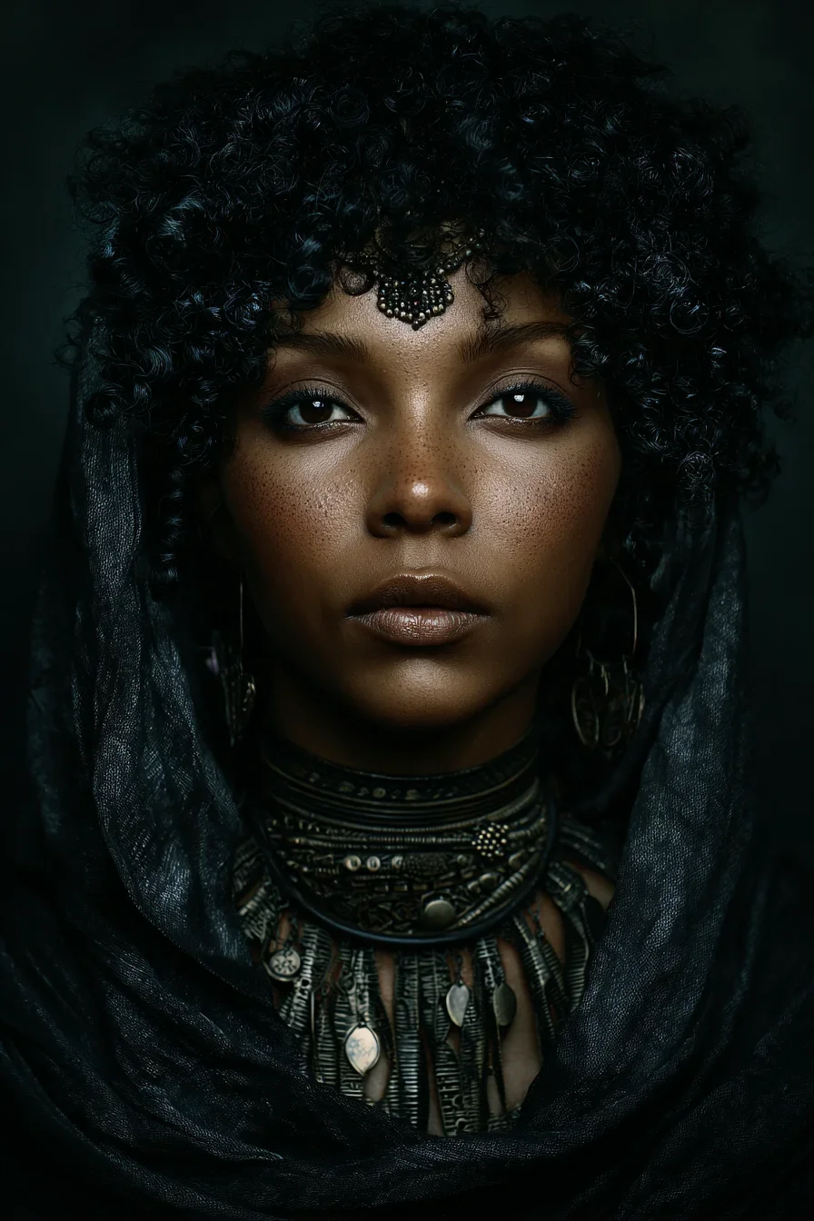 Dark Majesty in Ancient Adornment