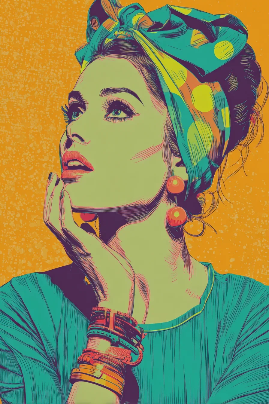 Daydreaming in Teal and Gold