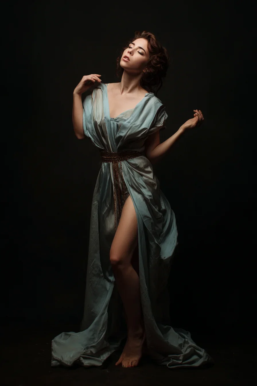 Draped in Pale Silk