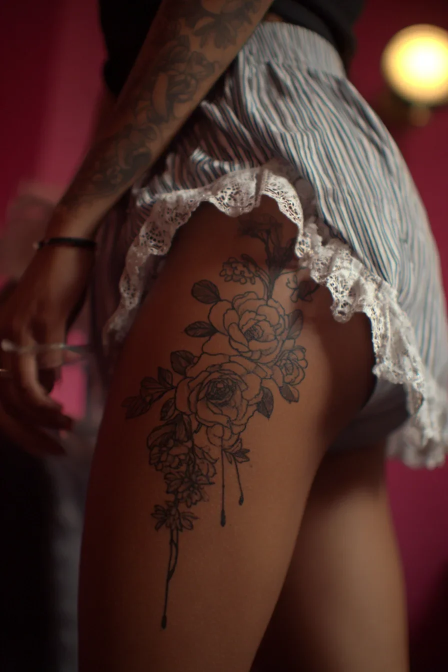 Floral Ink on Warm Skin