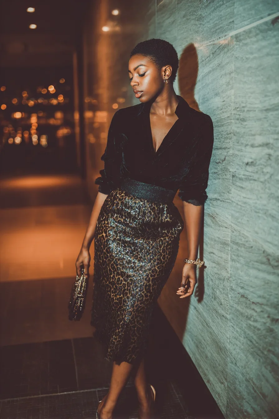 Gold and Leopard After Dark