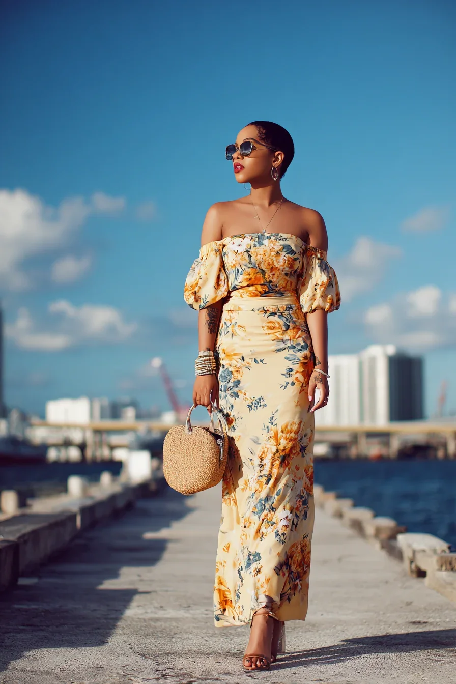 Golden Florals by the Water