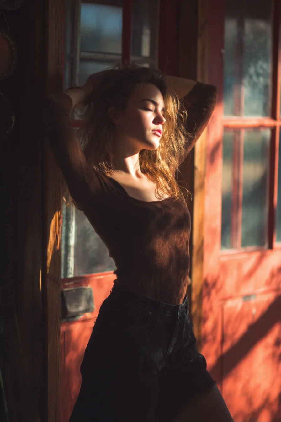 Golden Hour in Worn Wood