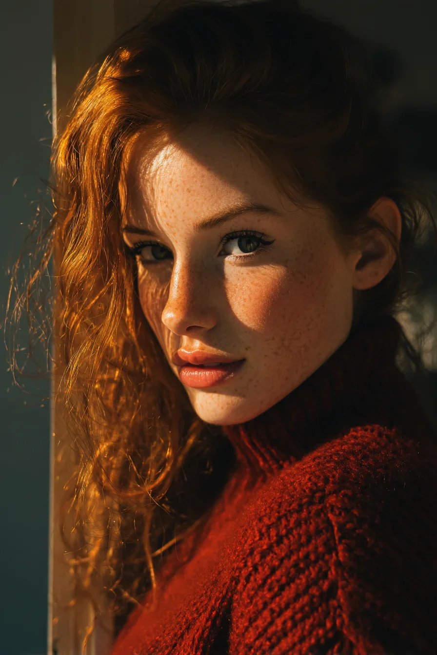 Golden Light on Copper Hair