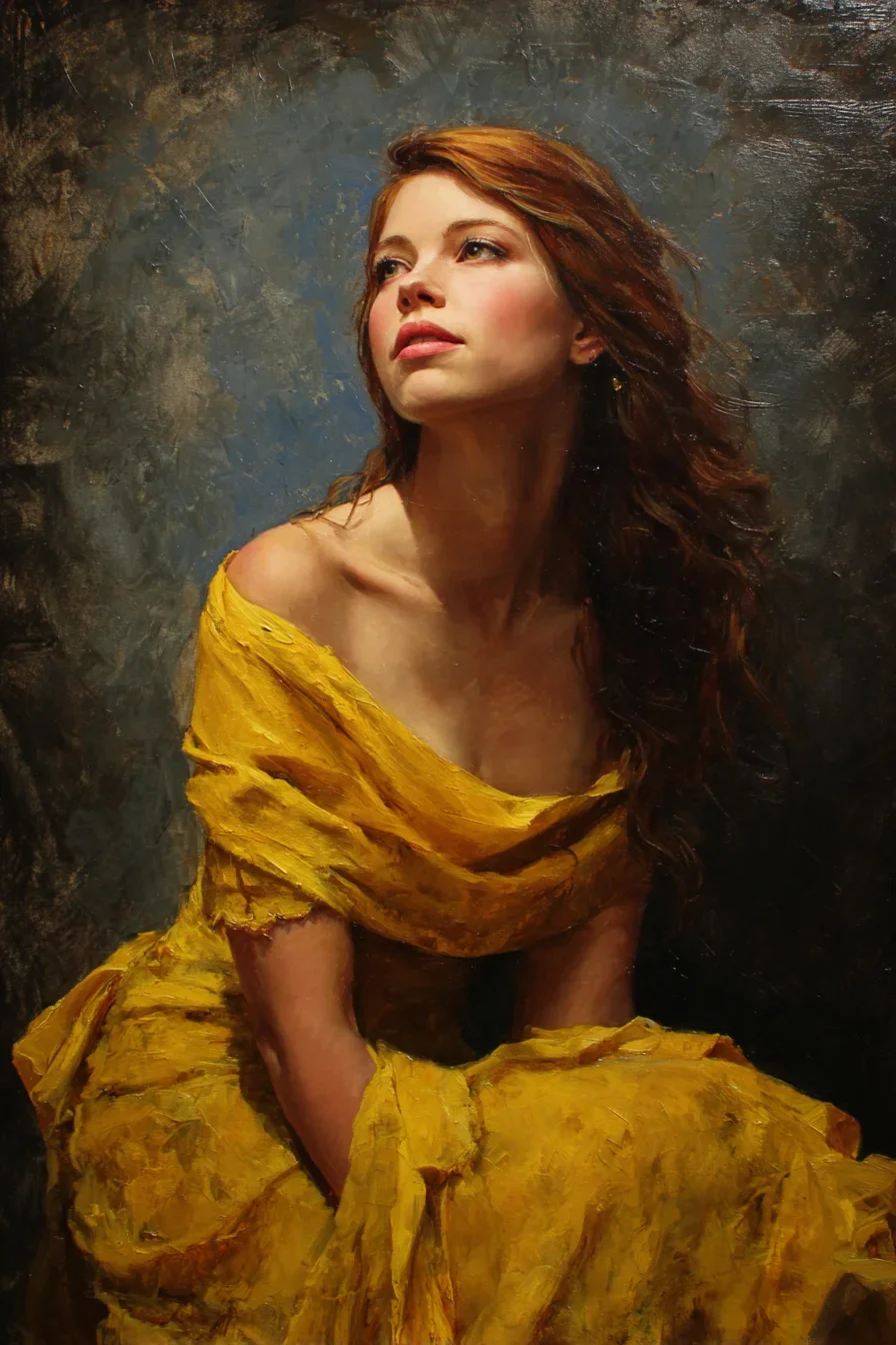 Golden Reverie in Oil
