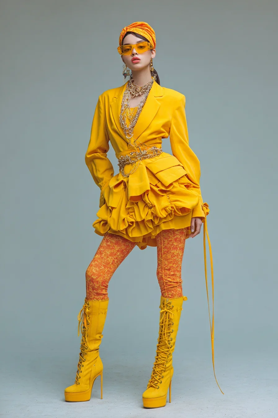 Head-to-Toe Yellow Power Look