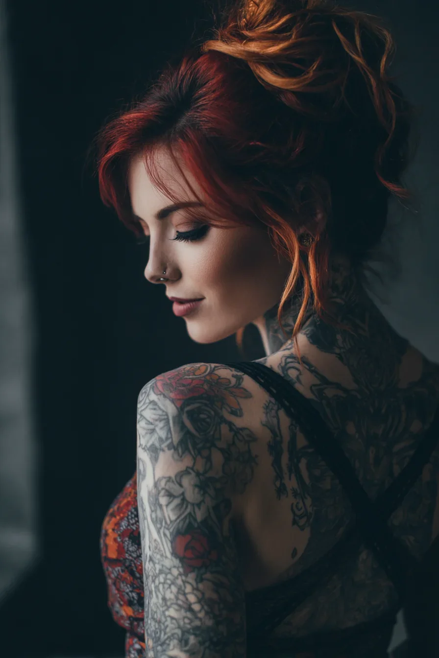 Ink and Auburn in Shadow