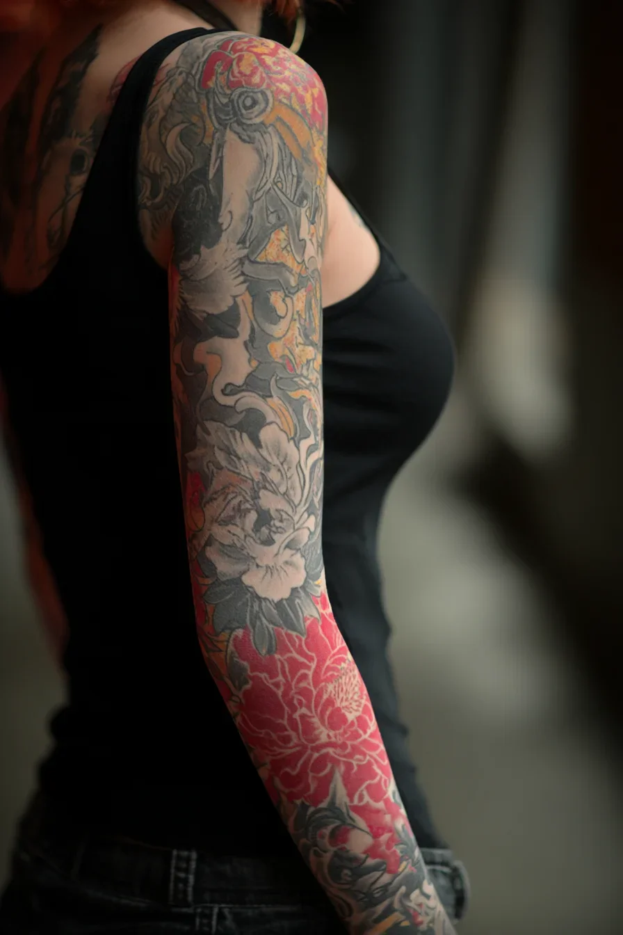 Japanese Ink From Shoulder to Wrist