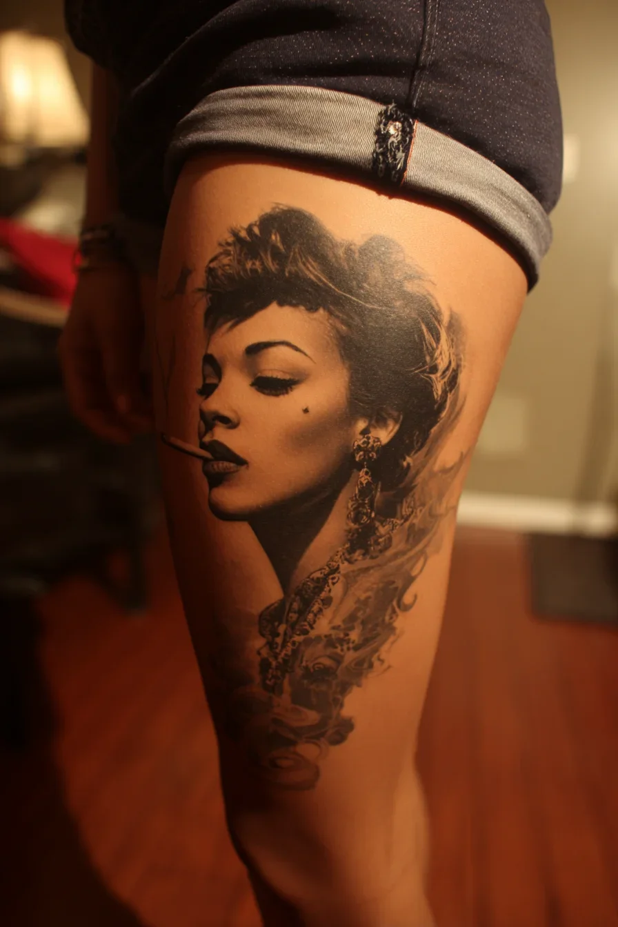 Old Hollywood Portrait in Ink