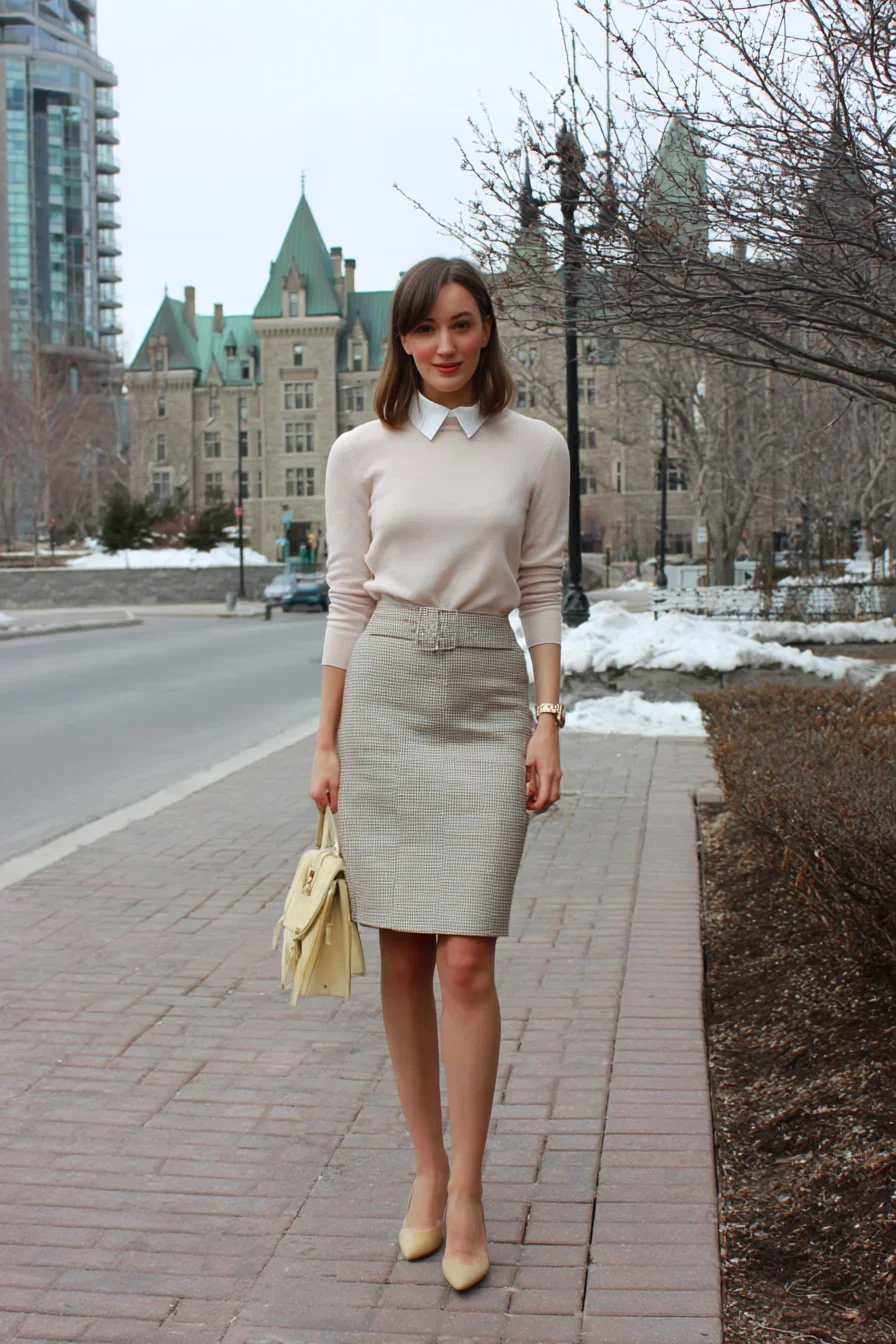 Polished Neutrals on a Winter Street