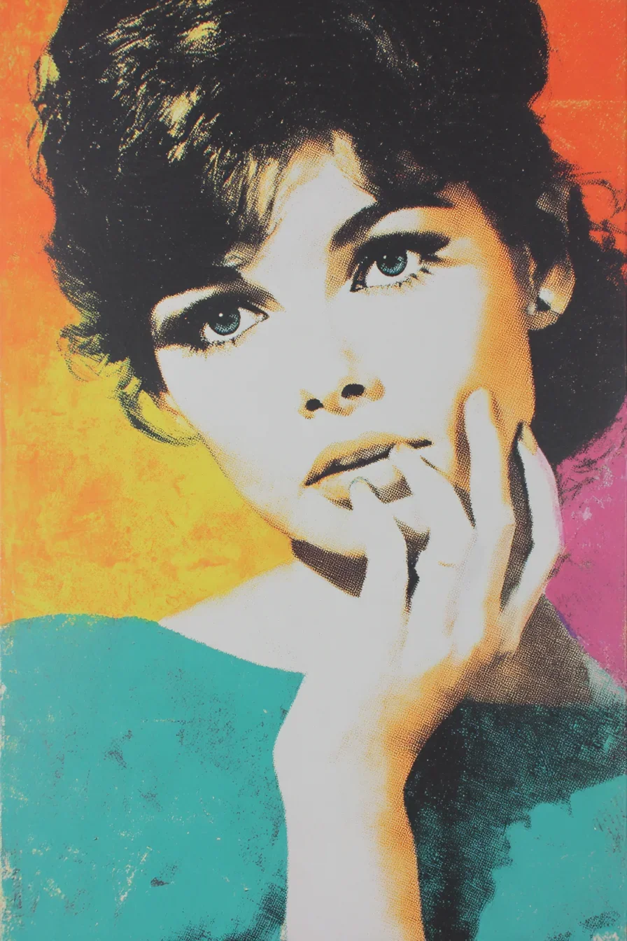 Pop Art Portrait in Bold Color