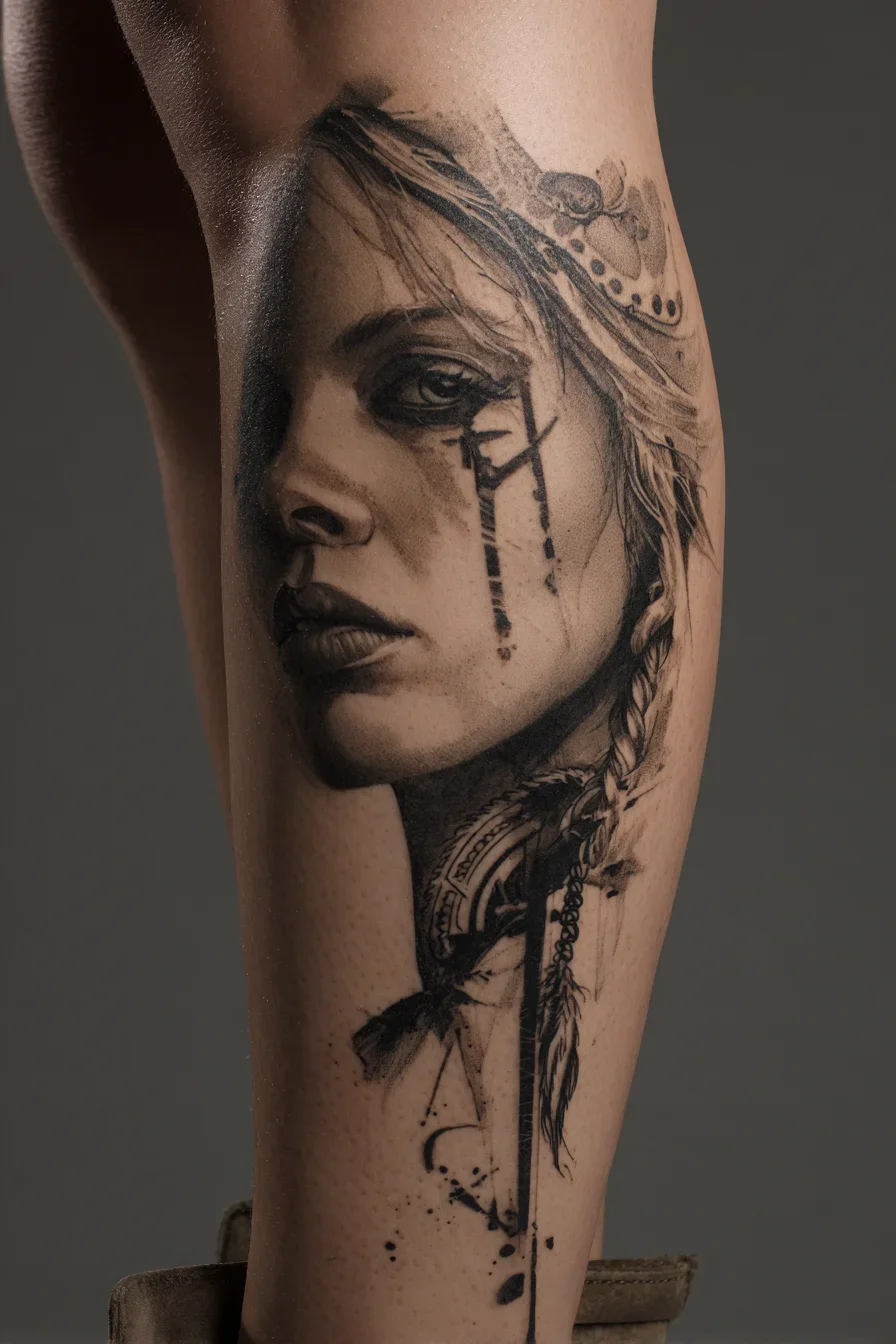Portrait in Ink on Skin