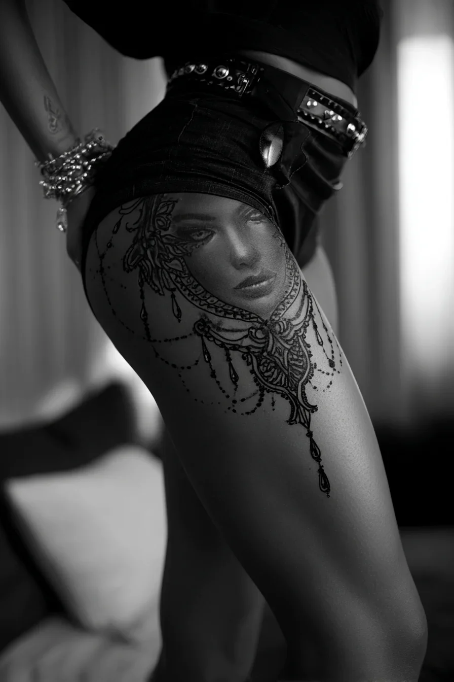 Portrait Tattoo in Monochrome