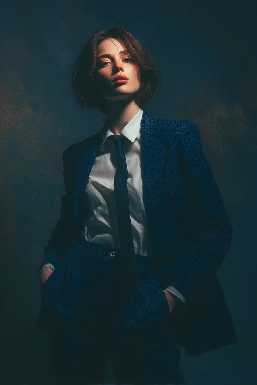 Power Dressing in Deep Blue