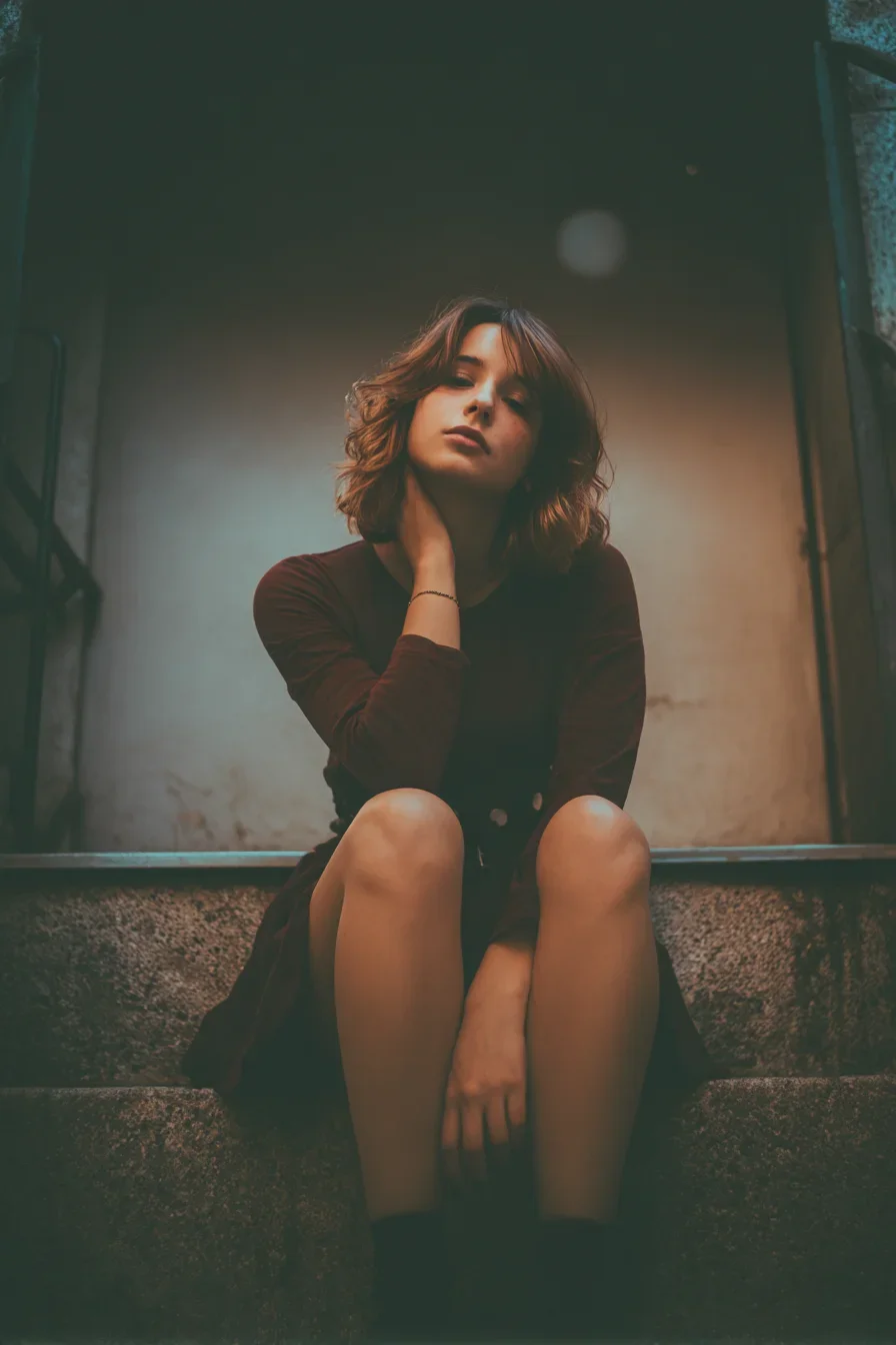 Quiet Moment on the Steps