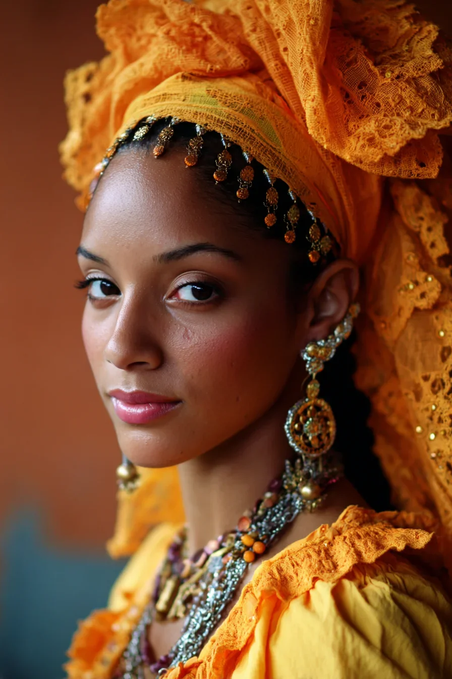 Radiance in Saffron and Gold