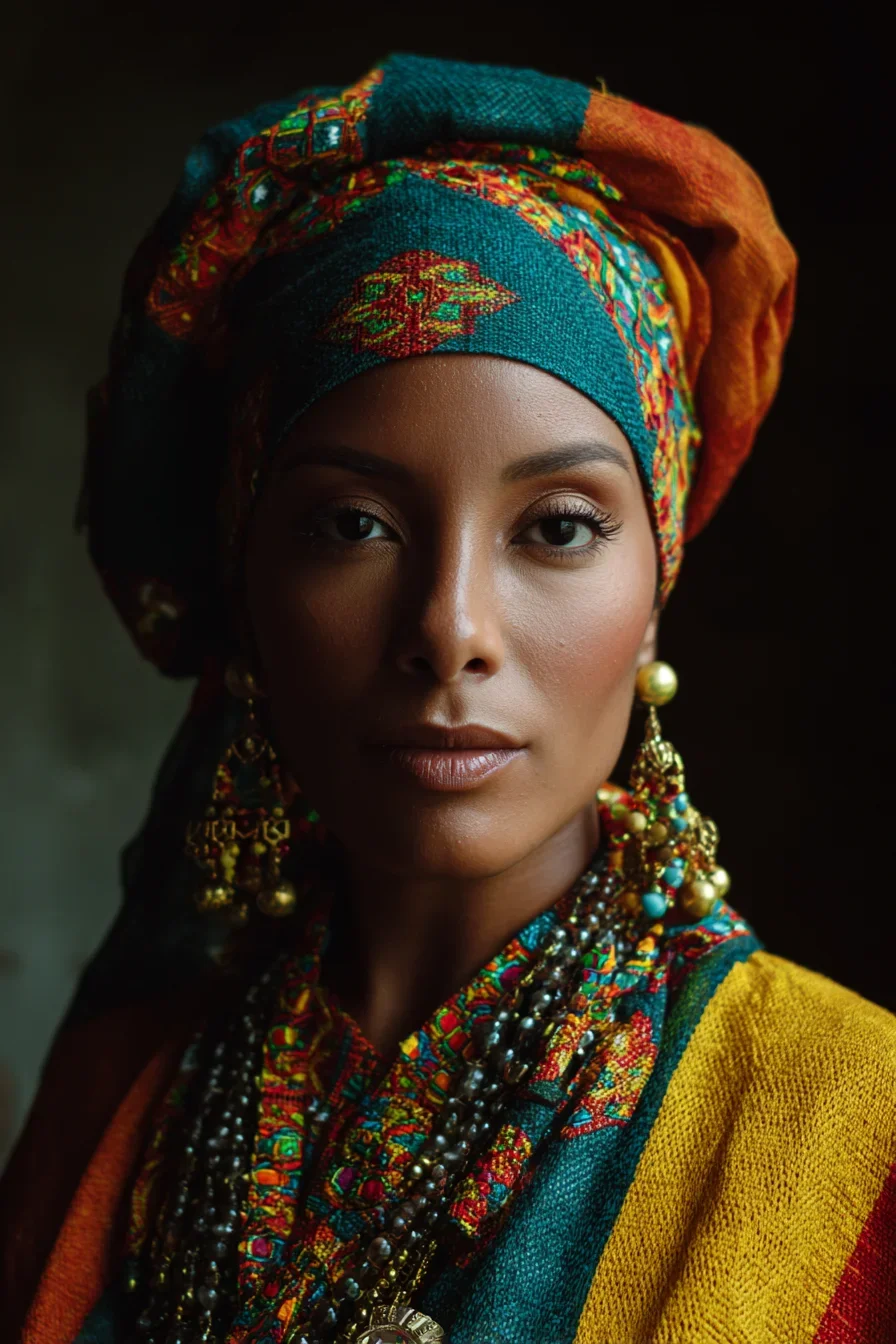 Radiance in Traditional Colombian Dress