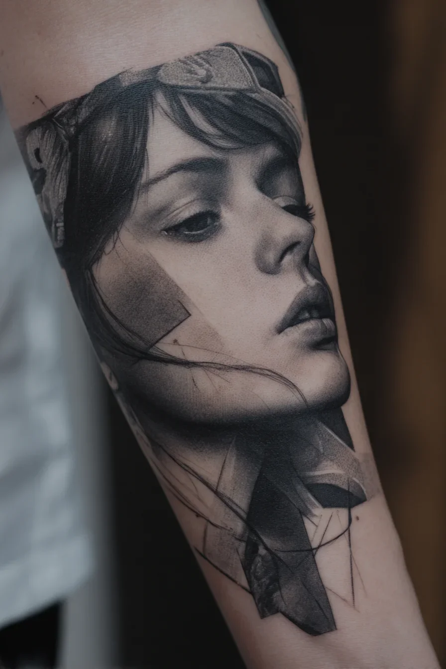 Realism Portrait in Black and Grey