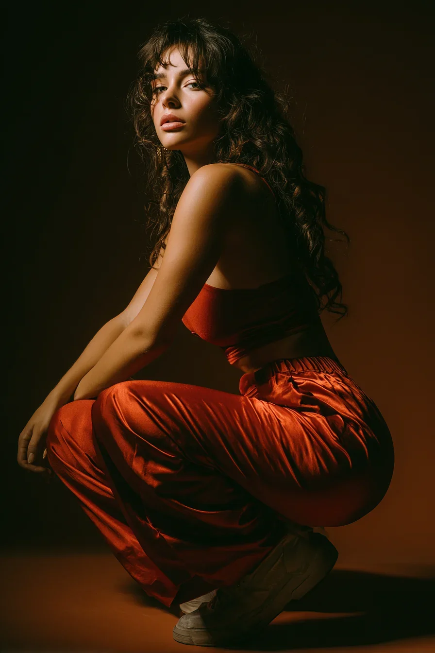 Red Satin and Studio Shadow