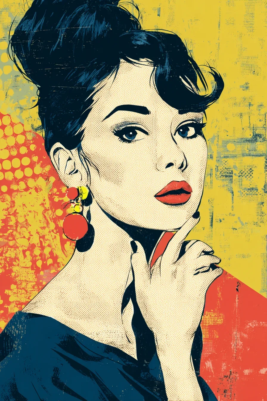 Retro Glamour in Bold Primary Colors